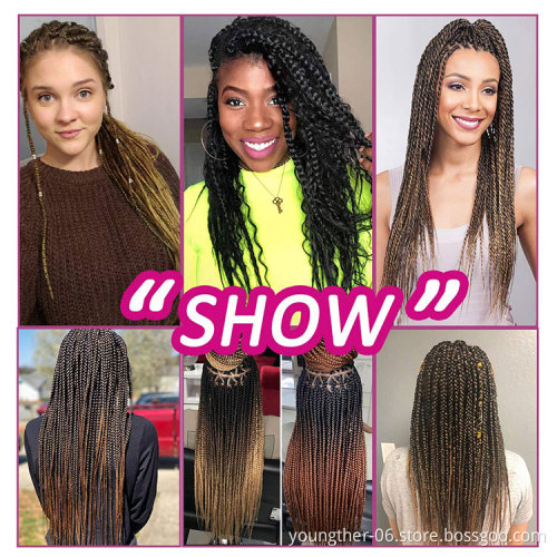 Pre Stretched Easy Braids Ombre Braiding Bomb New Passion Spring Twist Synthetic Crochet Easy Tz Braids Hair Soft